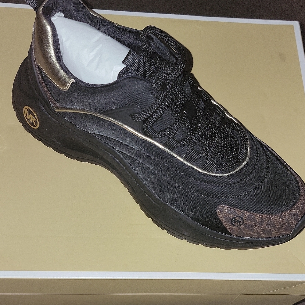New+ Box Michael MICHAEL KORS DARA TRAINER SNEAKERS Size 7.5M - Picture 4 of 7